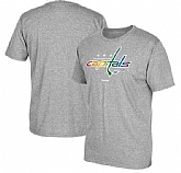 Men's Washington Capitals Gray Reebok Rainbow Pride Short Sleeve T-Shirt FengYun,baseball caps,new era cap wholesale,wholesale hats